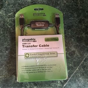 Plugs left USB 2.0 Transfer Cable